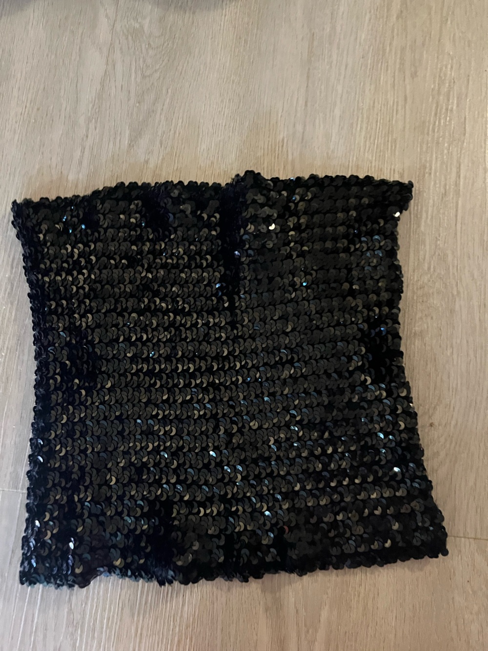 Black Sequin Tube Top Small